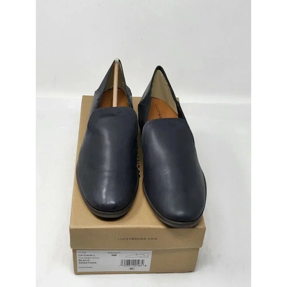 Lucky Brand Cahill Black Saratoga Leather Loafers size 9M - Picture 3 of 7